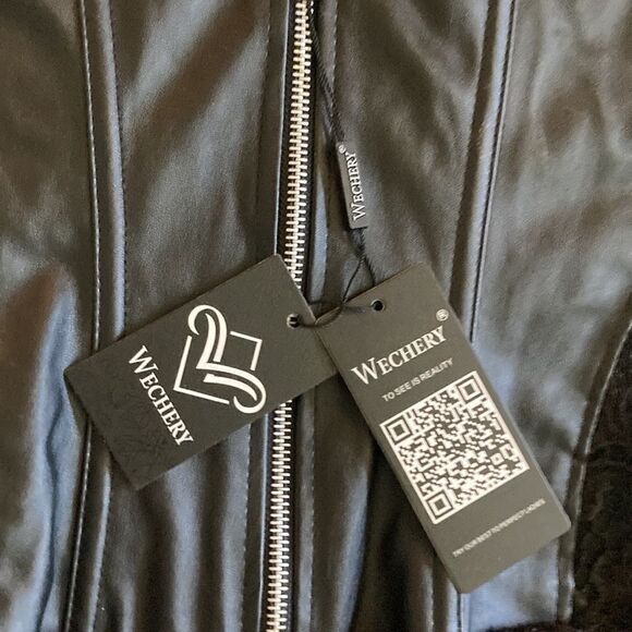 NWT Wechery faux Leather Sweetheart Steampunk Gothic Corset Bustier Lace… - Picture 15 of 16